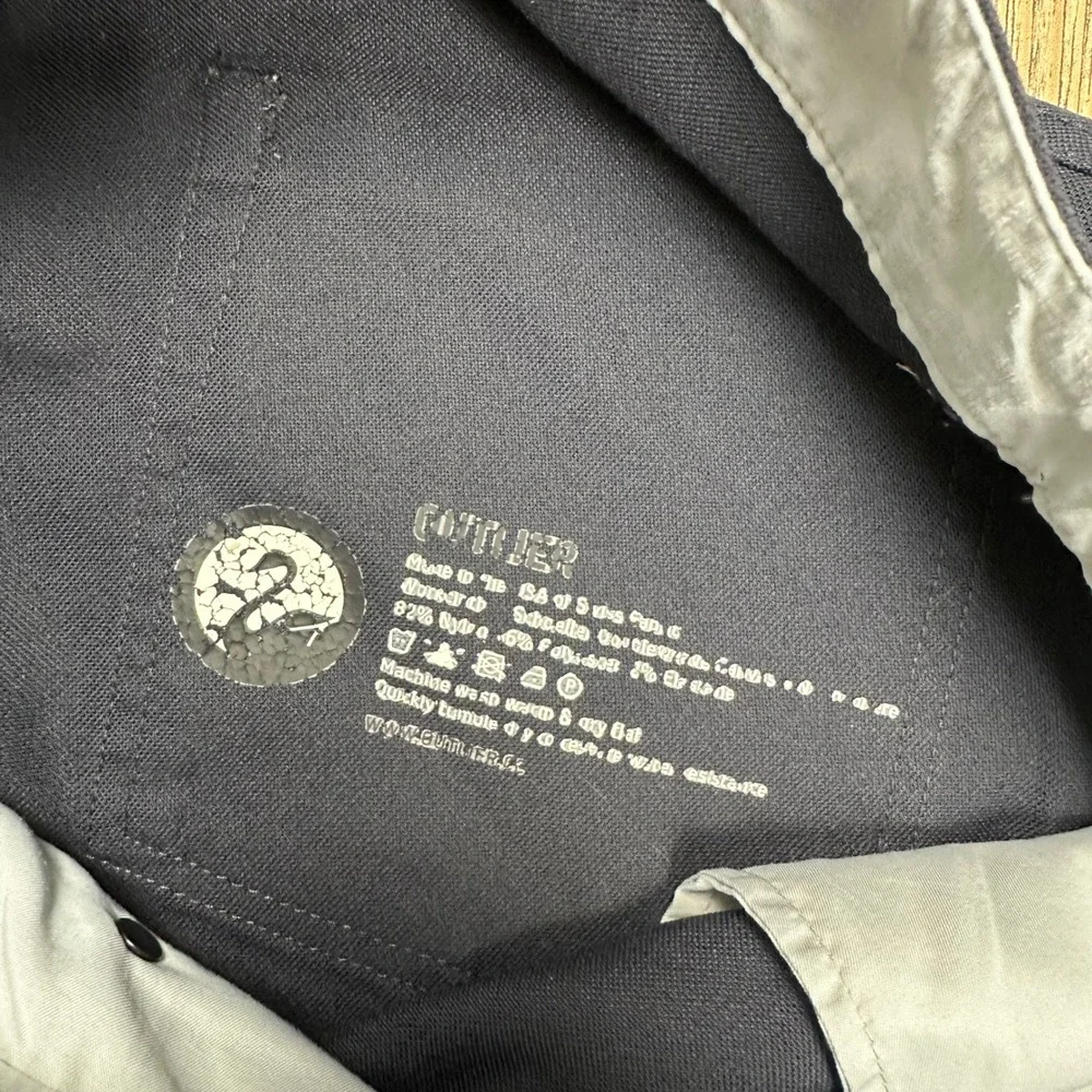 Outlier Slim Dungarees Mens 30x32 Navy Blue Workcloth Doubleweave Tech Pants